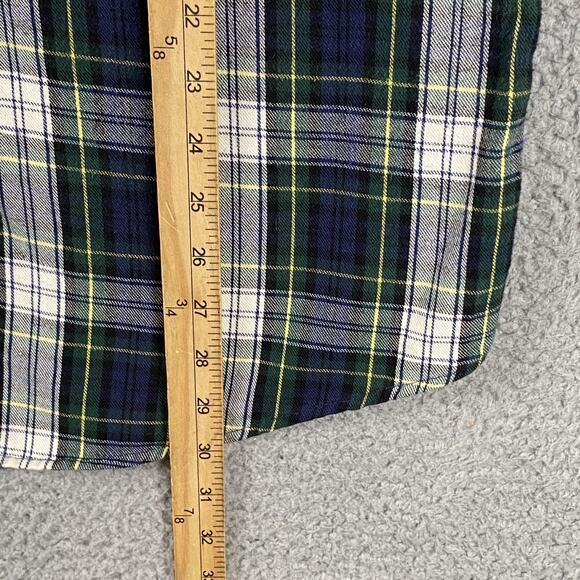 L.L.Bean Men's L Regular Slightly Fitted Plaid Flannel Shirt 100% Cotton Work - Picture 6 of 8